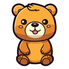 Curious Forest Prowler: Enthralling 2D Illustration Showcasing a Cute Sun Bear