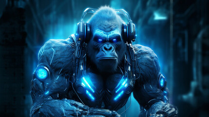 Cyborg Gorilla, Generative AI.