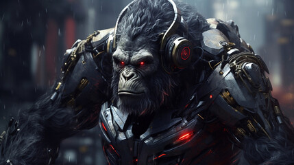 Cyborg Gorilla, Generative AI.