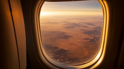 Breathtaking view from the airplane window. Great view. Generative AI