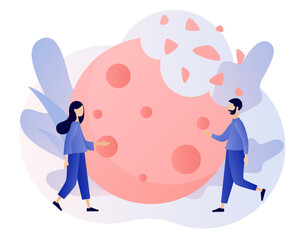 We use cookies policy concept. Protection of personal information cookie. Confidential Information. Modern flat cartoon style. Vector illustration on white background