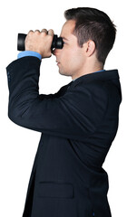 Businessman Using Binoculars