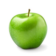 Green apple on white, ai generated