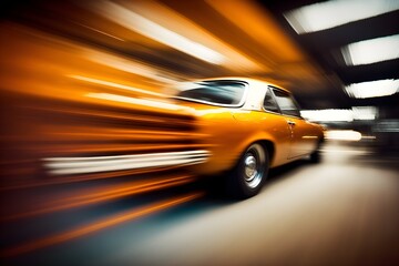 Car in motion background, ai generated