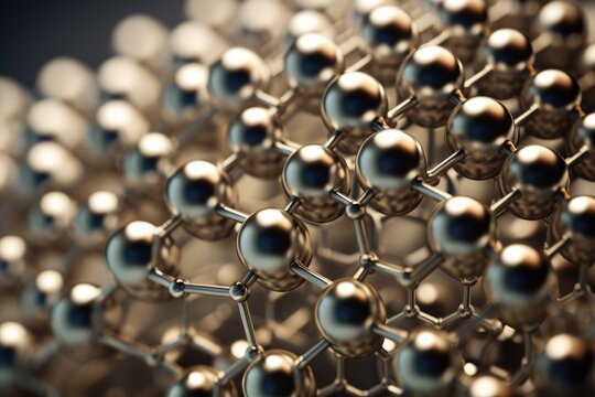 nanoparticles formed from the same material as a piece of metal, bringing to life the properties of that metal, created with generative ai