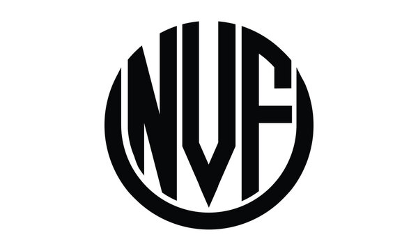 NVF shield with round shape logo design vector template | monogram logo | abstract logo | wordmark logo | lettermark logo | business logo | brand logo | flat logo.