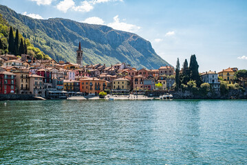 Fototapeta na wymiar View of Varenna village on Lake Como