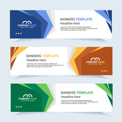 Vector modern set of colorful abstract banners. For card and banner needs. Vector Illustration	