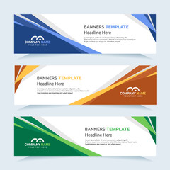 Vector modern set of colorful abstract banners. For card and banner needs. Vector Illustration	