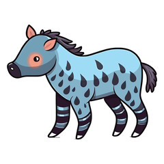 Fototapeta na wymiar Adorable Rainforest Charmer: Vibrant 2D Illustration Featuring a Cute Tapir