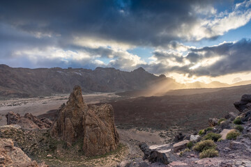 Sonnenuntergang im Teide Nationalpark auf Teneriffa