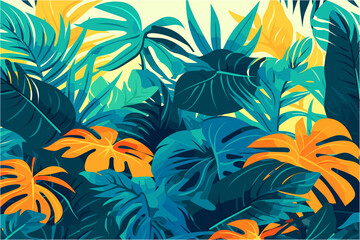 Exotic Foliage Wallpaper (AI-Assisted)
Vector available
