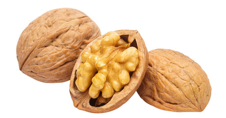 Delicious walnuts cut out