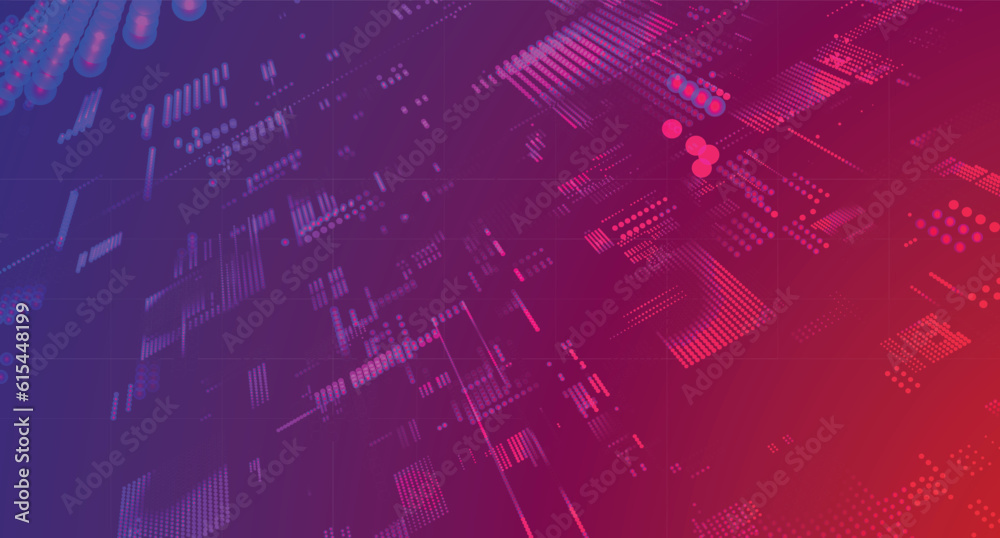 Poster abstract digital background. data flow information. concept of digital communication. big data visua