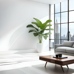 modern living room with a window background