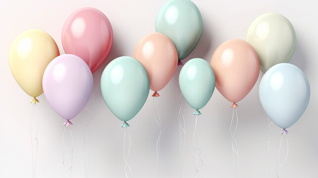 balões isolados no recurso gráfico branco