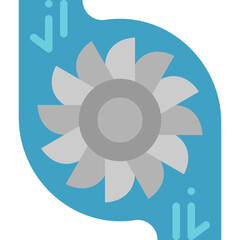 hydro power flat icon