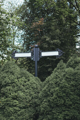 Crossroad sign right and left