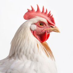white chicken head, Generative AI