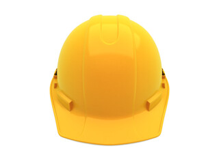 3d render Yellow Safety Helmet (clipping path)