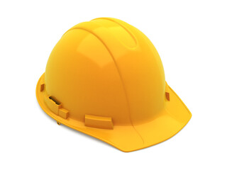 Fototapeta premium 3d render Yellow Safety Helmet (clipping path)