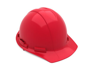 Fototapeta premium 3d render Red safety helmet (clipping path)