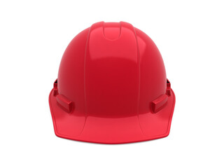 3d render Red safety helmet (clipping path)