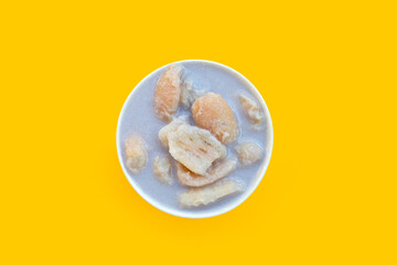 Banana in coconut milk. Thai dessert