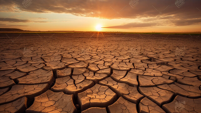 deserto rachado seco. conceito de aquecimento global