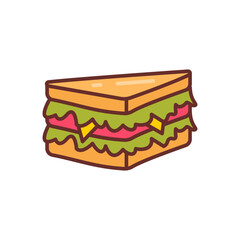 Sandwich icon in vector. Illustration