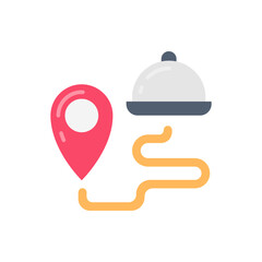 Food Delivery Location icon in vector. Illustration