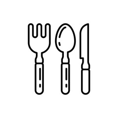 Cutlery icon in vector. Illustration