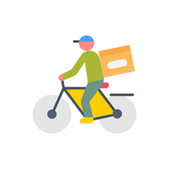 Obraz premium Bicycle Delivery icon in vector. Illustration