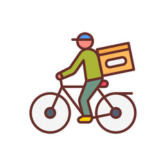 Bicycle Delivery icon in vector. Illustration