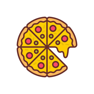 recommend clip art: Pizza icon in vector. Illustration