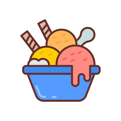 Ice Cream icon in vector. Illustration