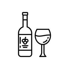 Wine icon in vector. Illustration