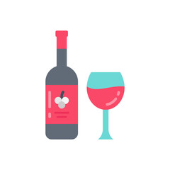 Wine icon in vector. Illustration