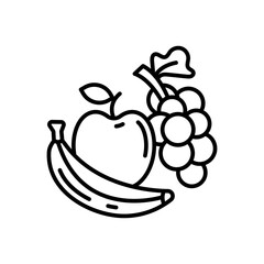 Fruit icon in vector. Illustration