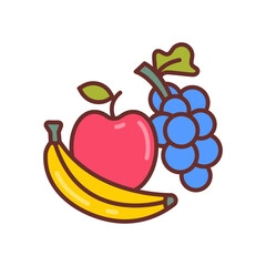 Fruit icon in vector. Illustration