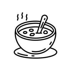 Soup icon in vector. Illustration
