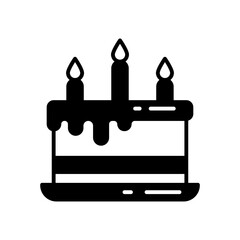 Cake icon in vector. Illustration
