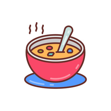 Soup Icon In Vector. Illustration