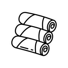 Spring Rolls icon in vector. Illustration
