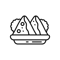 Samosa icon in vector. Illustration