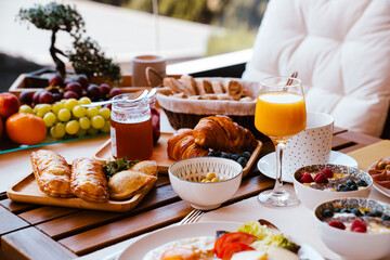 Breakfast Coffee Fresh Juice Eggs 