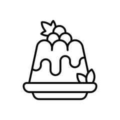 Pudding icon in vector. Illustration