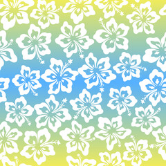 Hibiscus hawaii seamless pattern, fashion background. Ideal for summer clothes © barberry