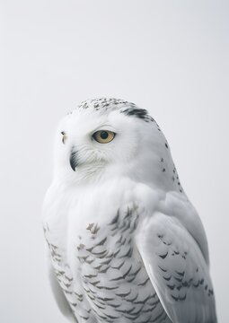 Arctic Owl: Minimalistic Elegance. Generative AI