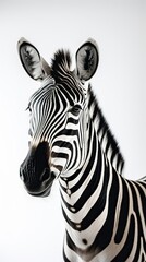 "Zebra Stripes: Minimalistic Monochrome Beauty. Generative Ai.